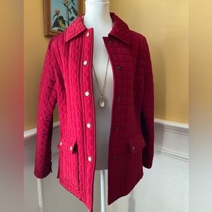 CALVIN KLEIN Cranberry  QUILTED JACKET, SZ extrasmall